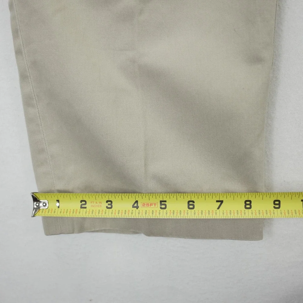 Polo Ralph Lauren Big Andrew Pant Mens 44x32 Tan Khaki Pleated Cotton Chinos